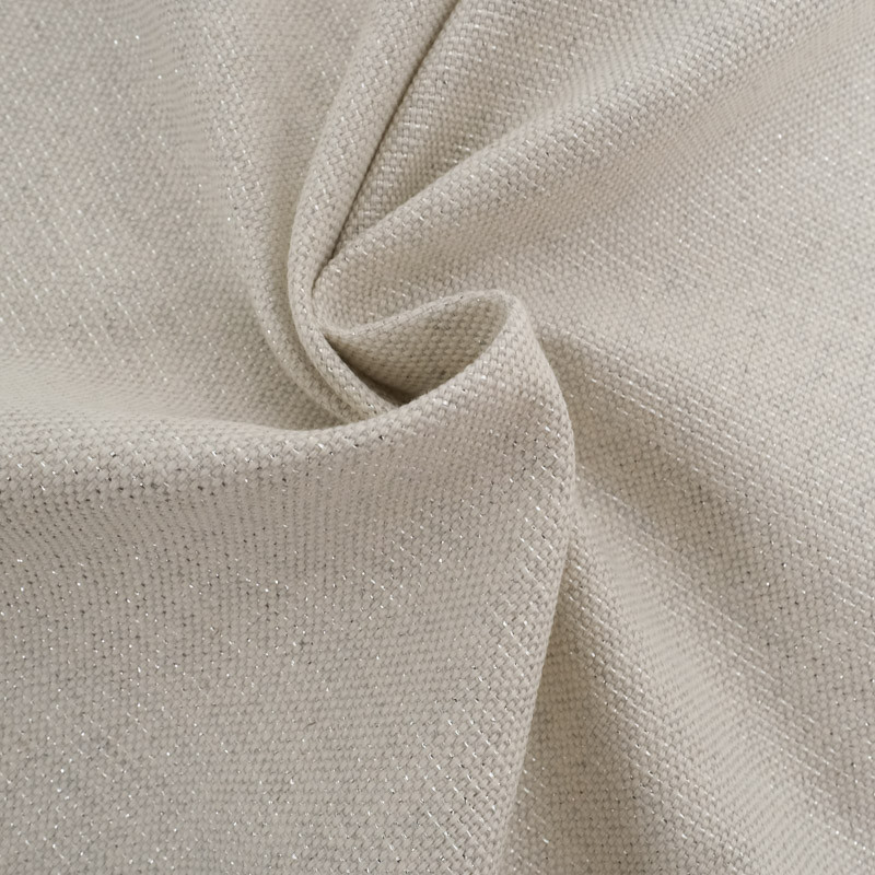 Effet Lin Lurex Gris Foncé Perle - Maison Klem